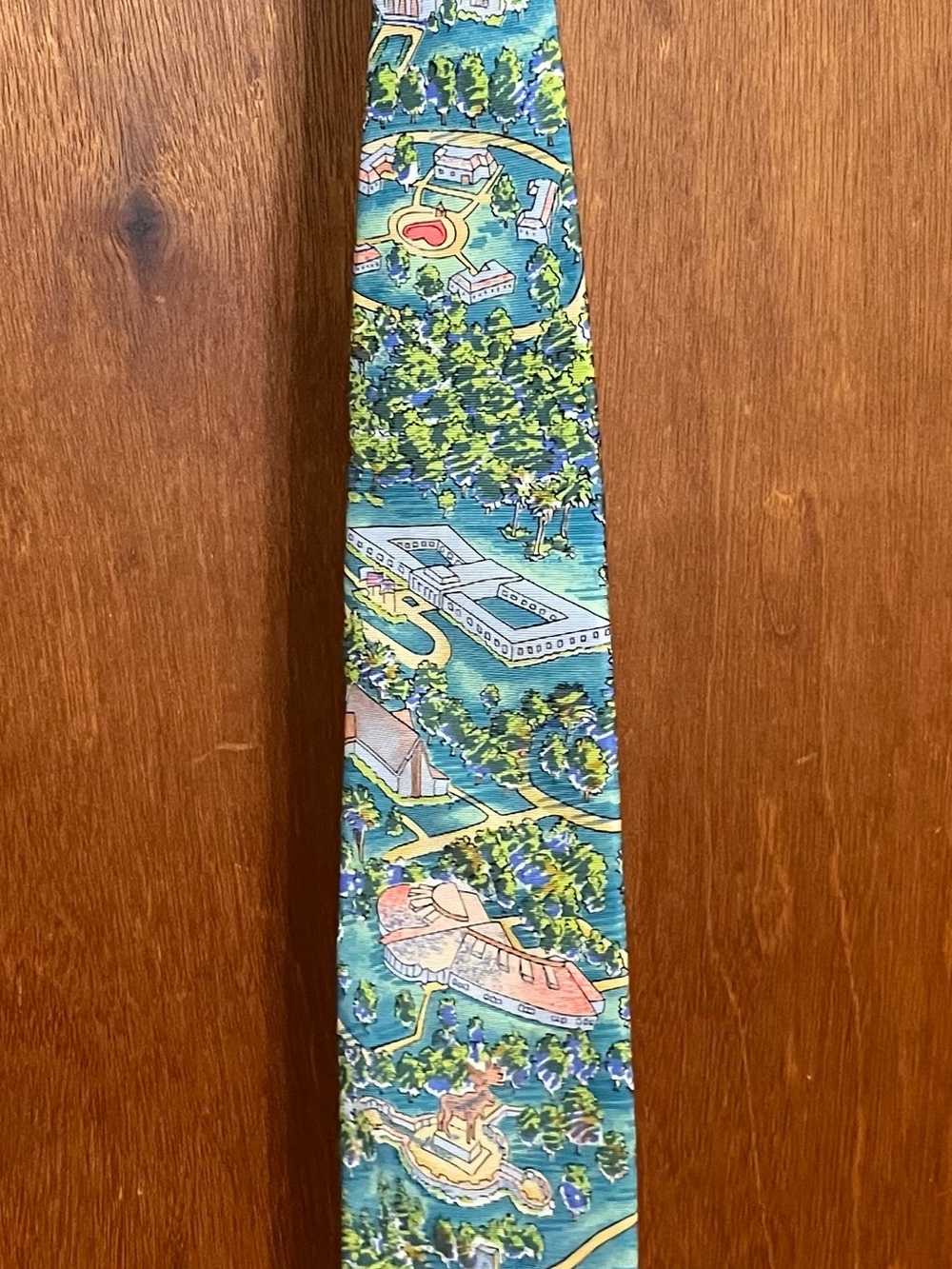 Vintage Moose International Silk Map Tie